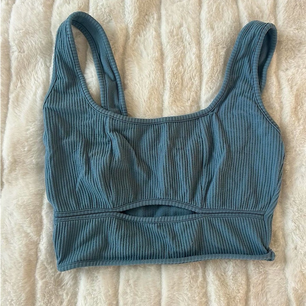 blue apricot lane crop top